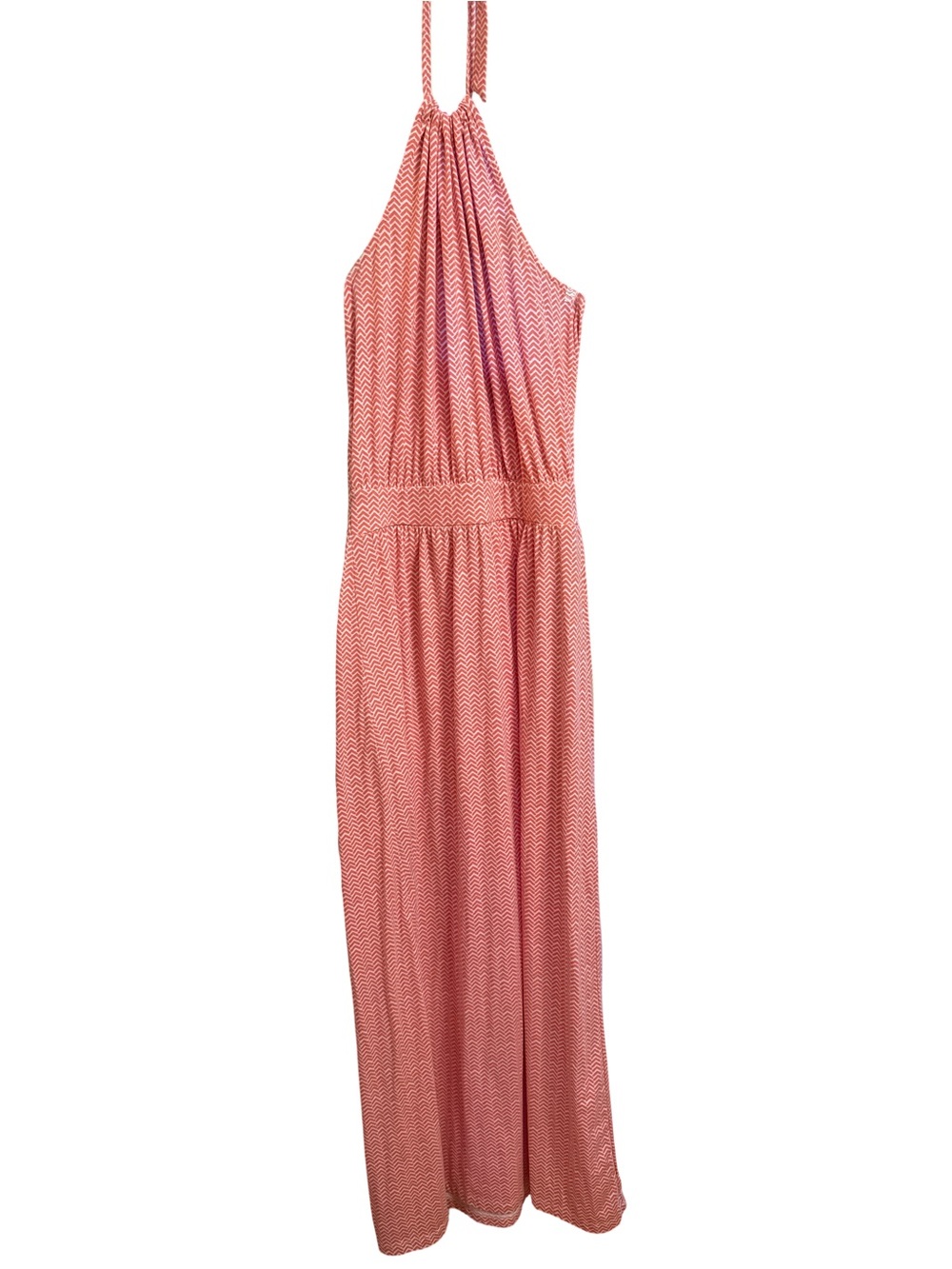 GAP Coral Chevron Halter Maxi Dress